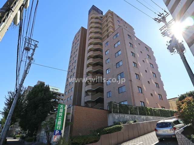 茶屋ヶ坂パーク・マンションの外観（北西側から）
