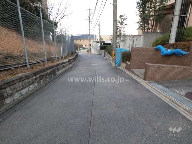 敷地南側の前面道路(東側から)