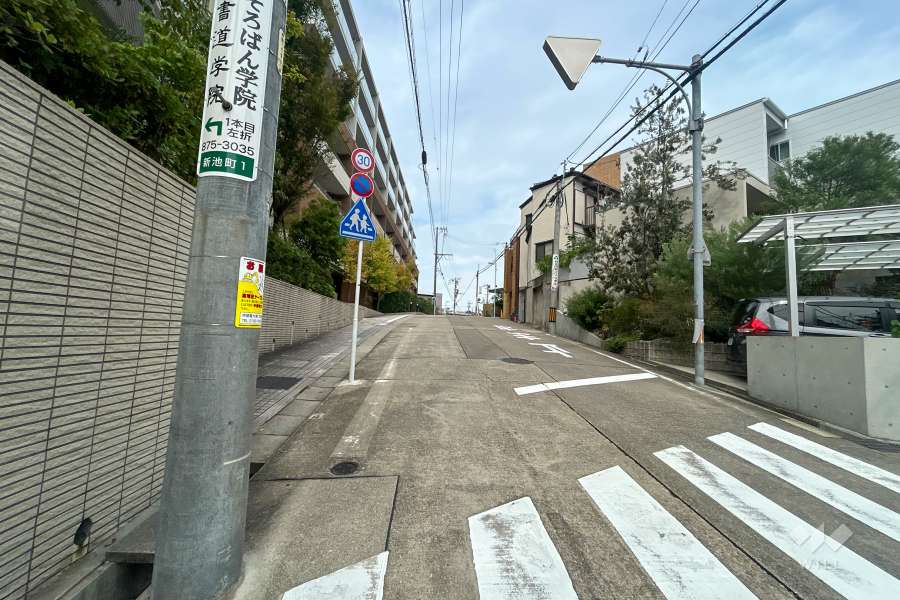 敷地東側の前面道路