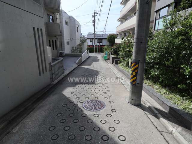 敷地南側の前面道路(東側から)