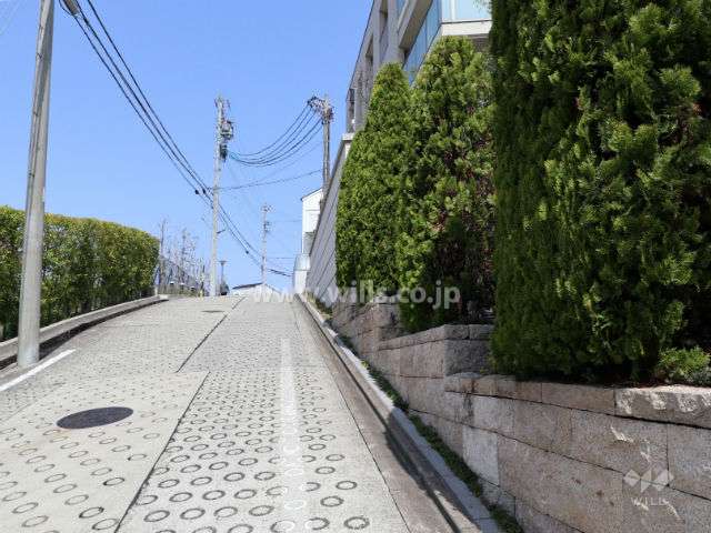 敷地西側の前面道路