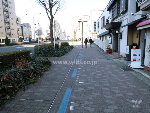 敷地南側の前面道路(東側から)