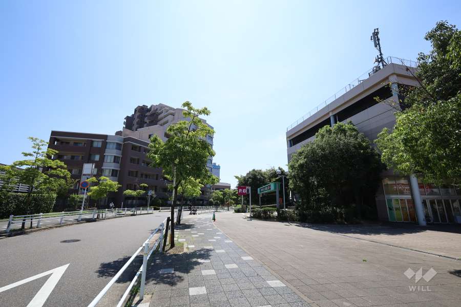 敷地西側にショッピングセンターがあります。