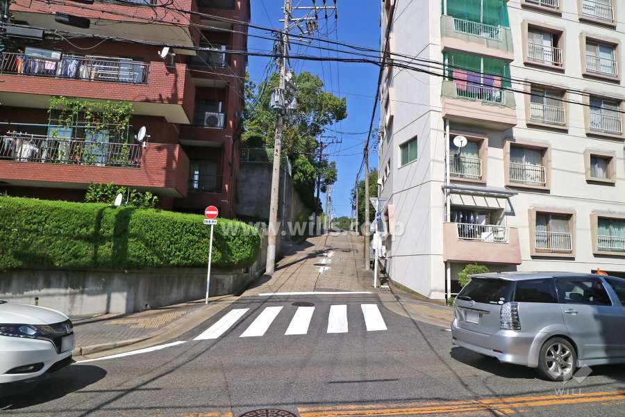 敷地東側の前面道路