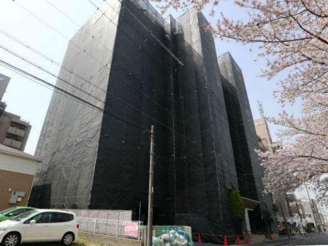 プリオール竹越の外観(北東側から)　※平成30年5月現在　大規模修繕工事中