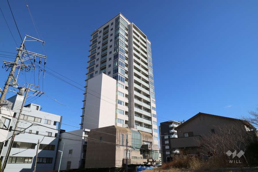 プラウドタワーの外観(南西側から)