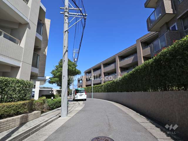 敷地の東側前面道路（南側から）