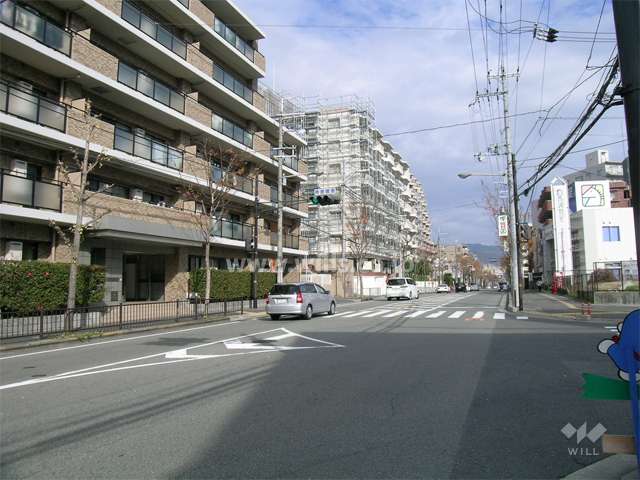 敷地の東側はロマンチック街道に面しています