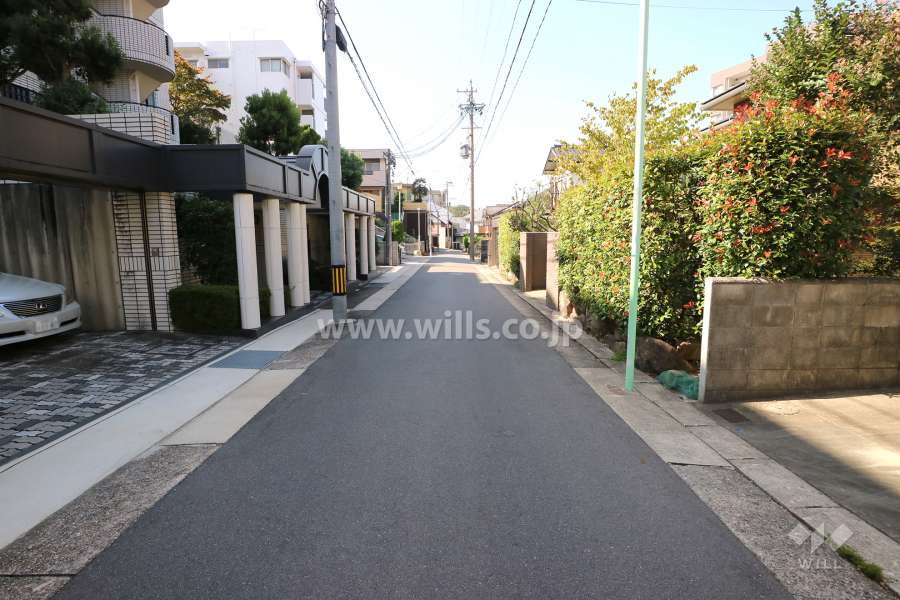 敷地北側の前面道路