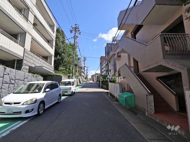 敷地北側の前面道路（西側から）
