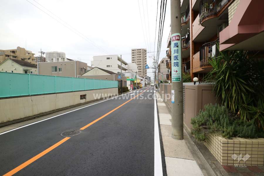 敷地南側の前面道路（東側から）