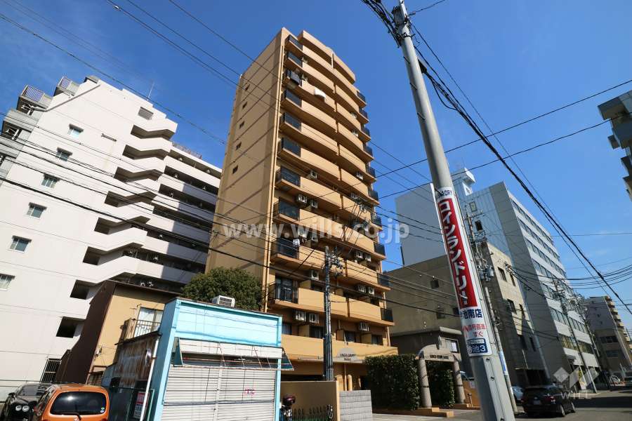 キングスコート今池の外観（南西側から）
