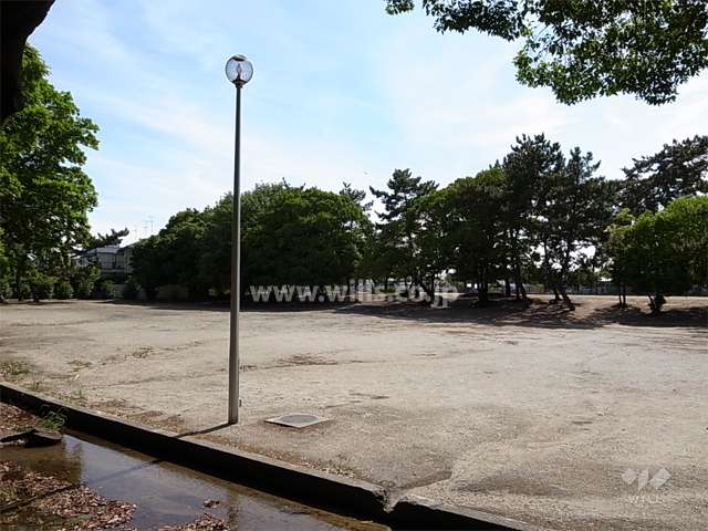 天竺川沿いには広場が整備されています。