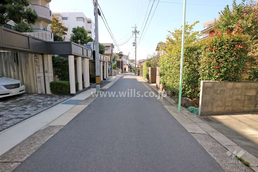 敷地北側の前面道路