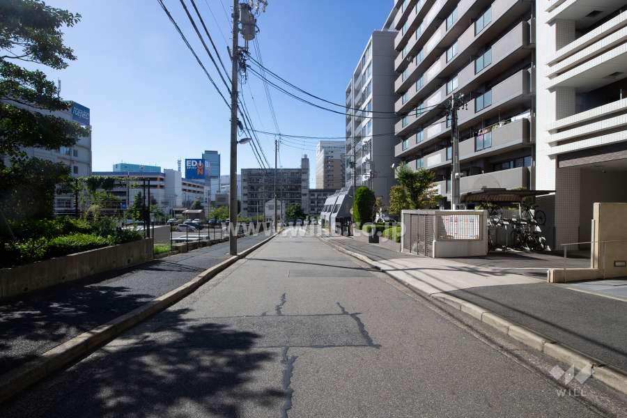 敷地南側の前面道路（東側から）