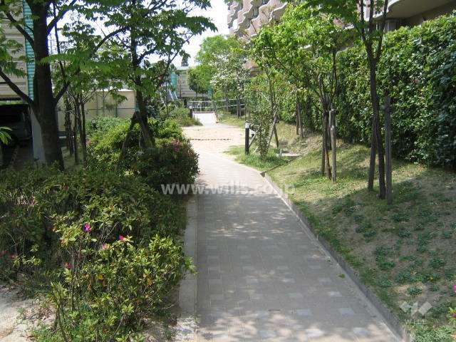 敷地内は植栽が多く、緑豊かです。