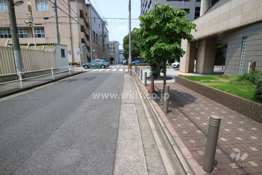 敷地の南側前面道路（東側から）