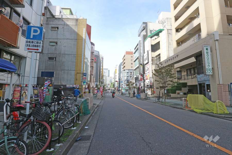 敷地南側の前面道路（東側から）