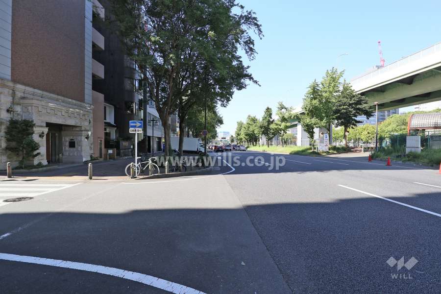 敷地北側の前面道路（東側から）