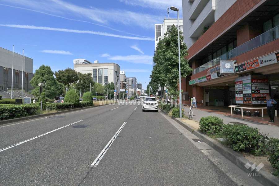 敷地西側の前面道路（南側から）