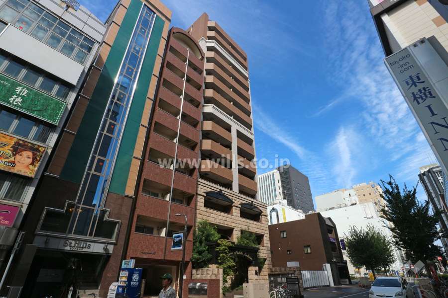 プレサンス錦エボリューションの外観（南西側から）