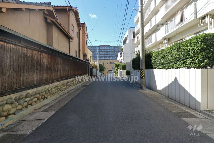 敷地南側の前面道路（東側から）