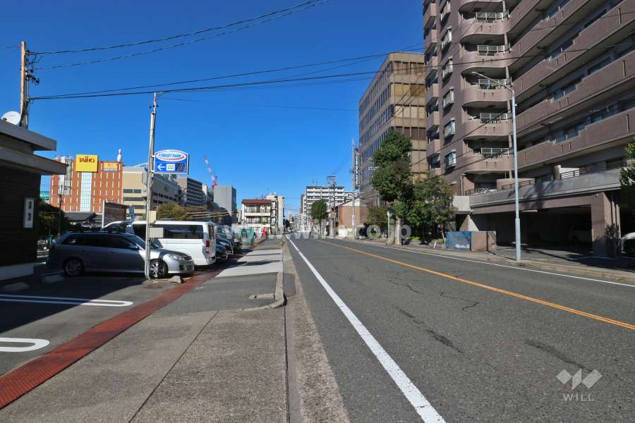 敷地西側の前面道路（南側から）