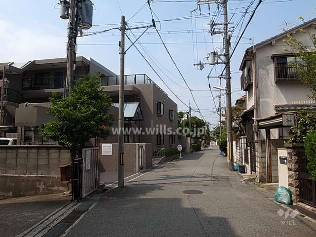 敷地北側の前面道路