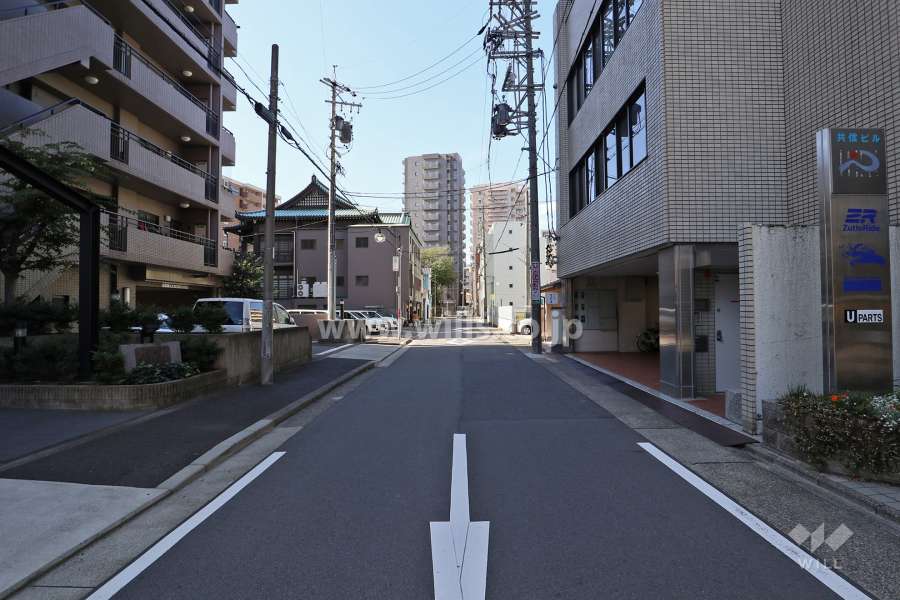 敷地北側の前面道路（東側から）