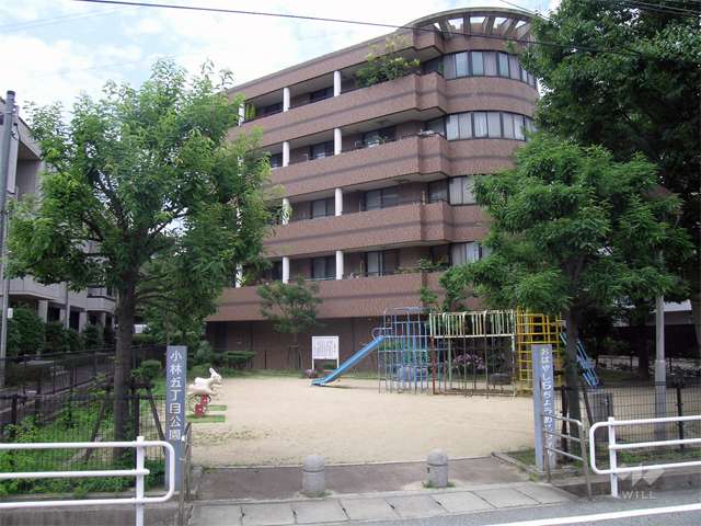 敷地の南側には公園があります。