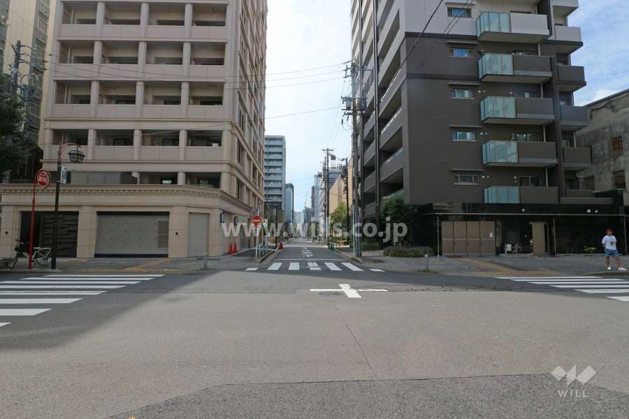 敷地南側の前面道路（東側から）
