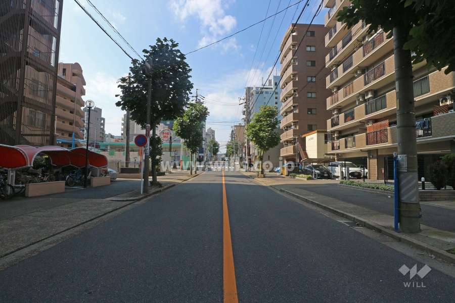 敷地南側の前面道路（東側から）