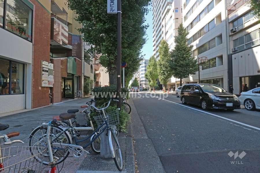 敷地北側の前面道路（東側から）