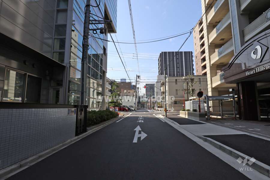 敷地南側の前面道路(東側から)