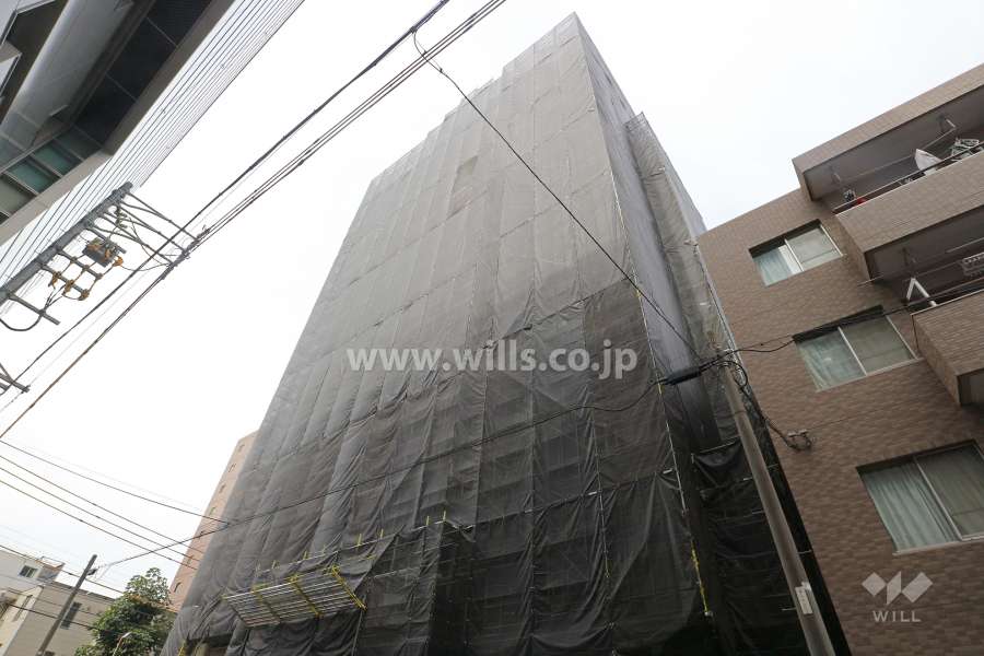ハートヒルズ栄東の外観（南東側から）※大規模修繕工事中（2020年1月時点）