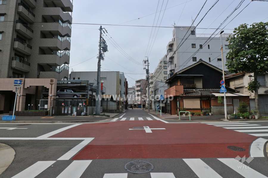 敷地北側の前面道路（東側から）
