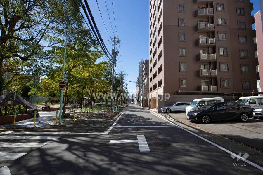 敷地南側の前面道路