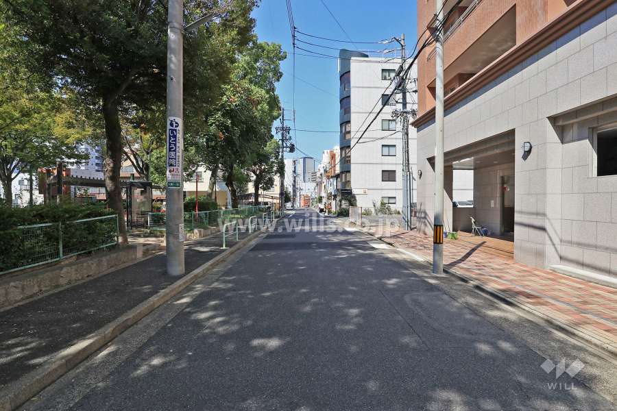 敷地南側の前面道路（東側から）