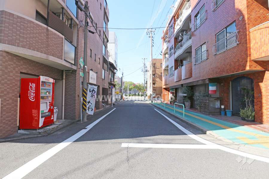 敷地南側の前面道路（東側から）