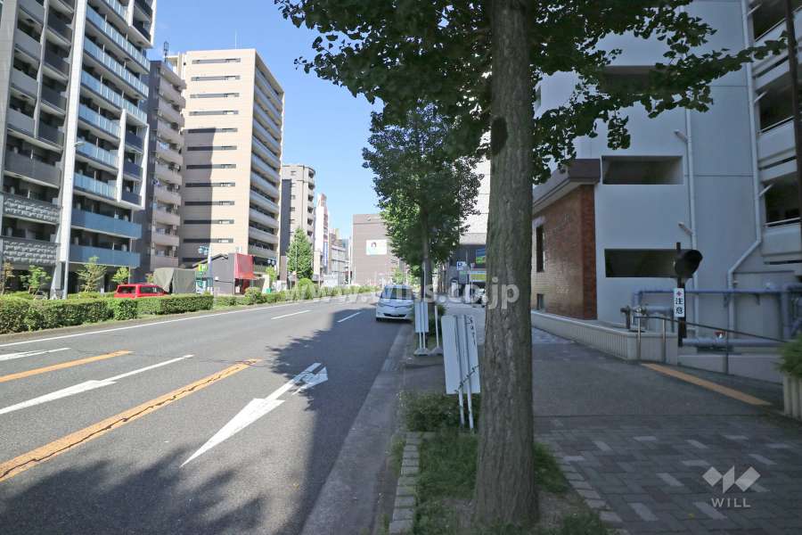 敷地北側の前面道路（西側から）