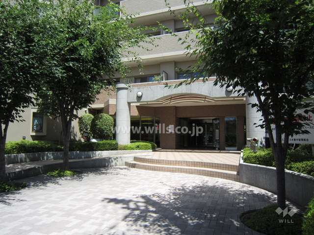 植栽スペースに囲まれたエントランスアプローチ