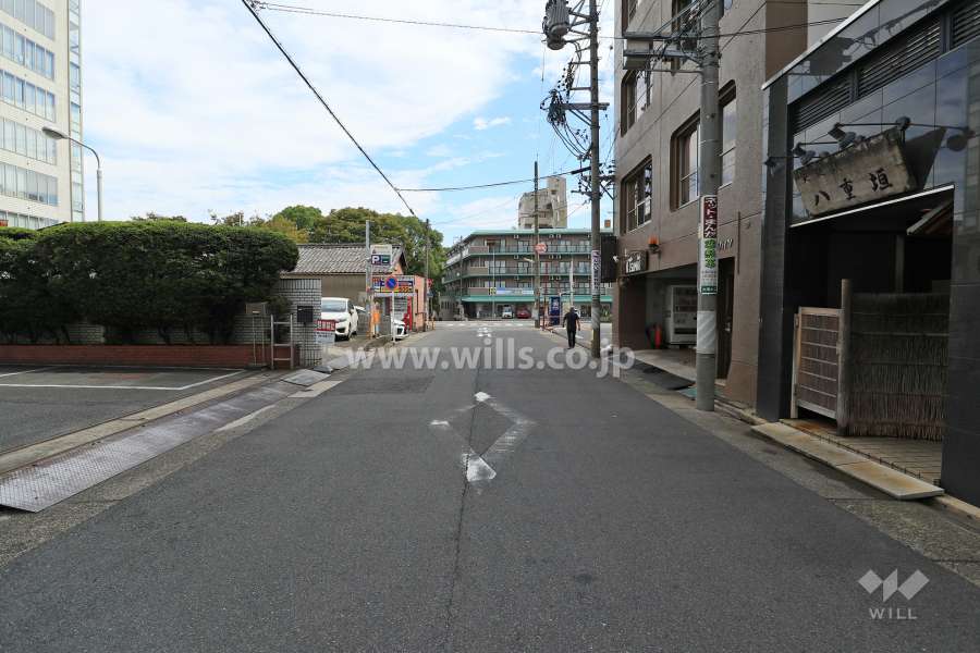 敷地北側の前面道路（西側から）