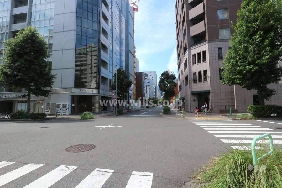 敷地南側の前面道路（東側から）