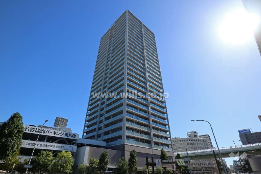 ヴィークタワー名古屋東別院の外観（北西側から）