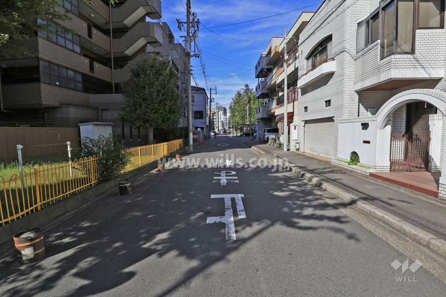 敷地北側の前面道路（東側から）