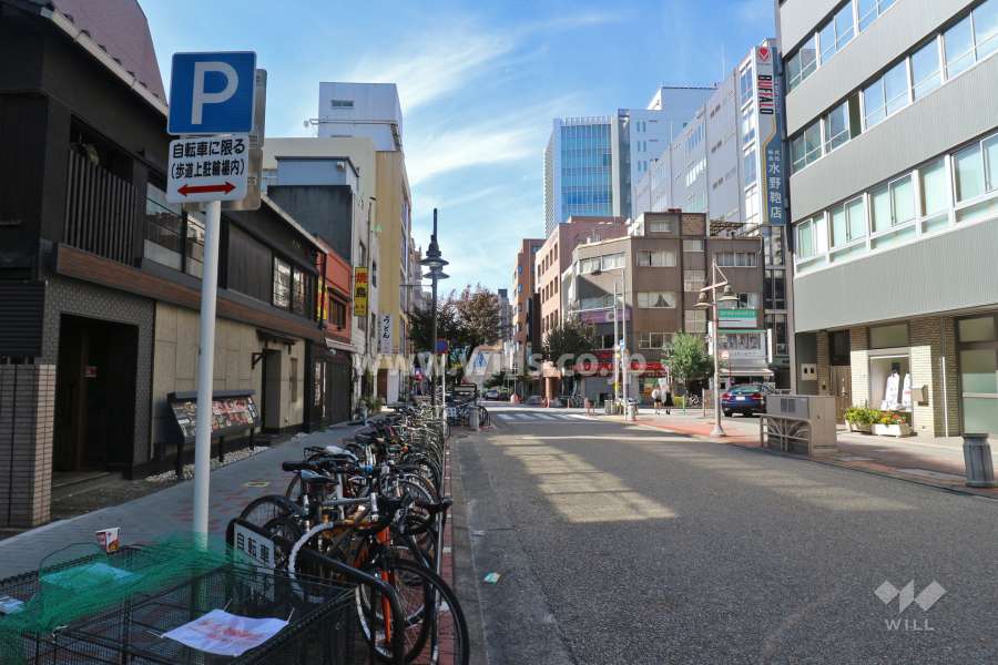 敷地北側の前面道路（東側から）