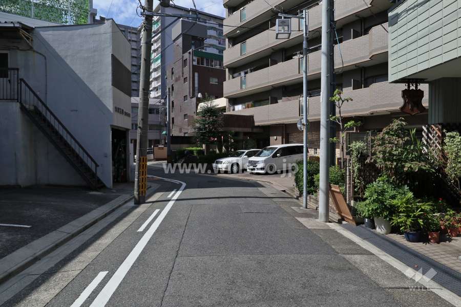敷地南側の前面道路（東側から）