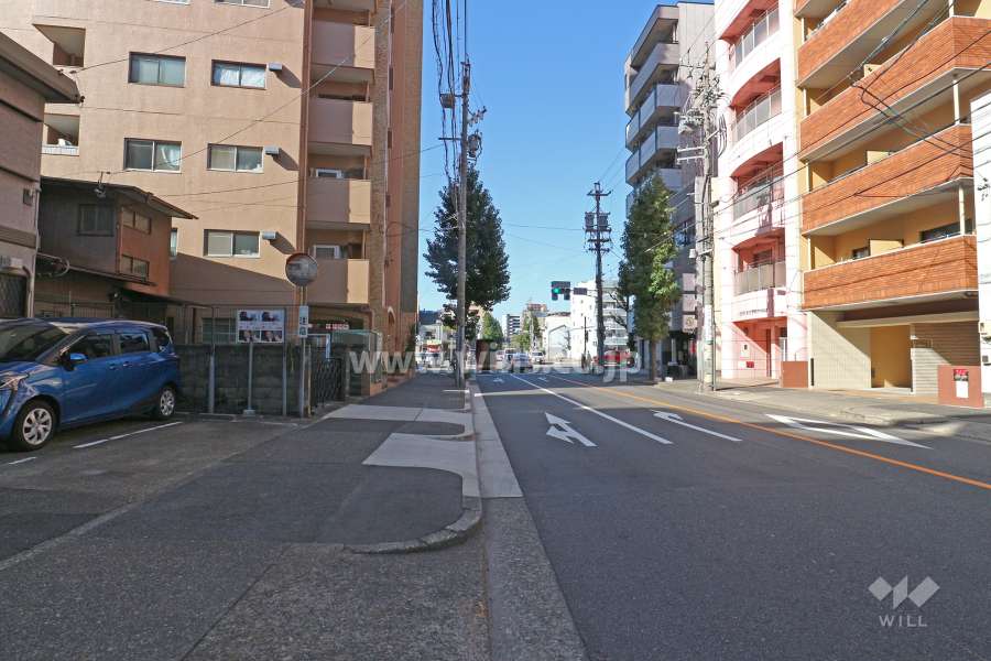 敷地北側の前面道路（東側から）
