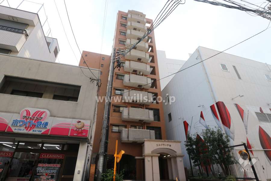 エルグランデ栄の外観（北東側から）