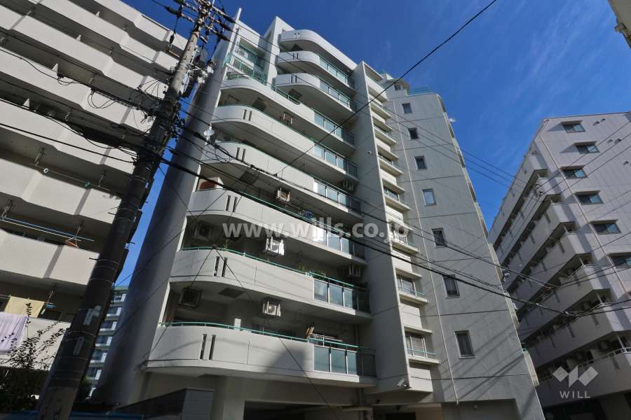 三井金山ハイツの外観（南西側から）